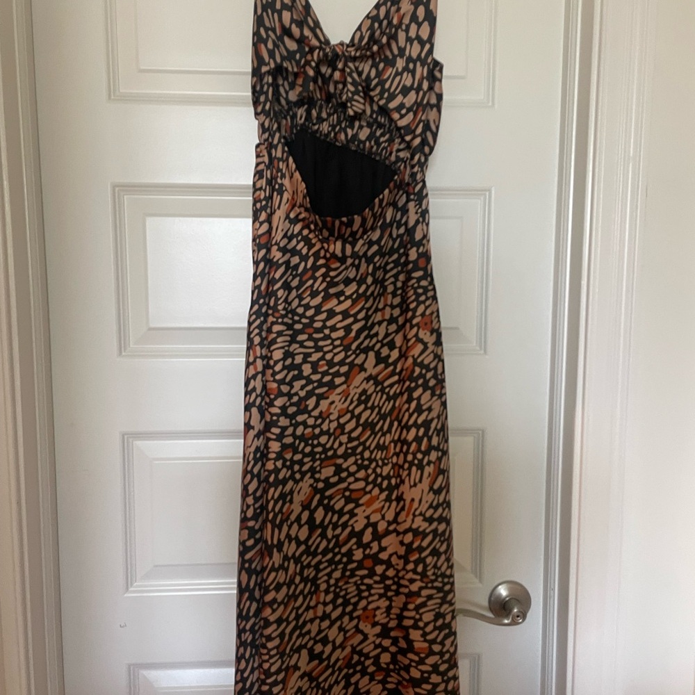 Vici Black and Brown Halter Sundress for Cocktail